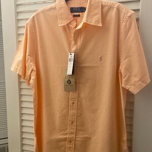 Polo by Ralph Lauren Men's Peach Button Down Shirt